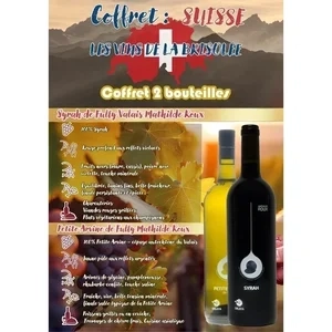 1 Bout Syrah de Fully 2022 Valais AOC
1 Bout Petite Arvine de Fully 2023 Valais AOC
Mathilde Roux Coffret Noel de 2 bout