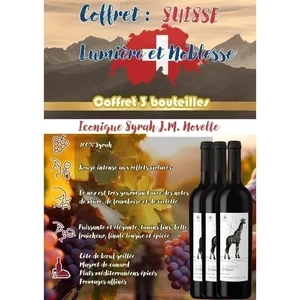 Iconique Syrah VDP Suisse
J.M. Novelle 2019 Coffret Noel de 3 Bout